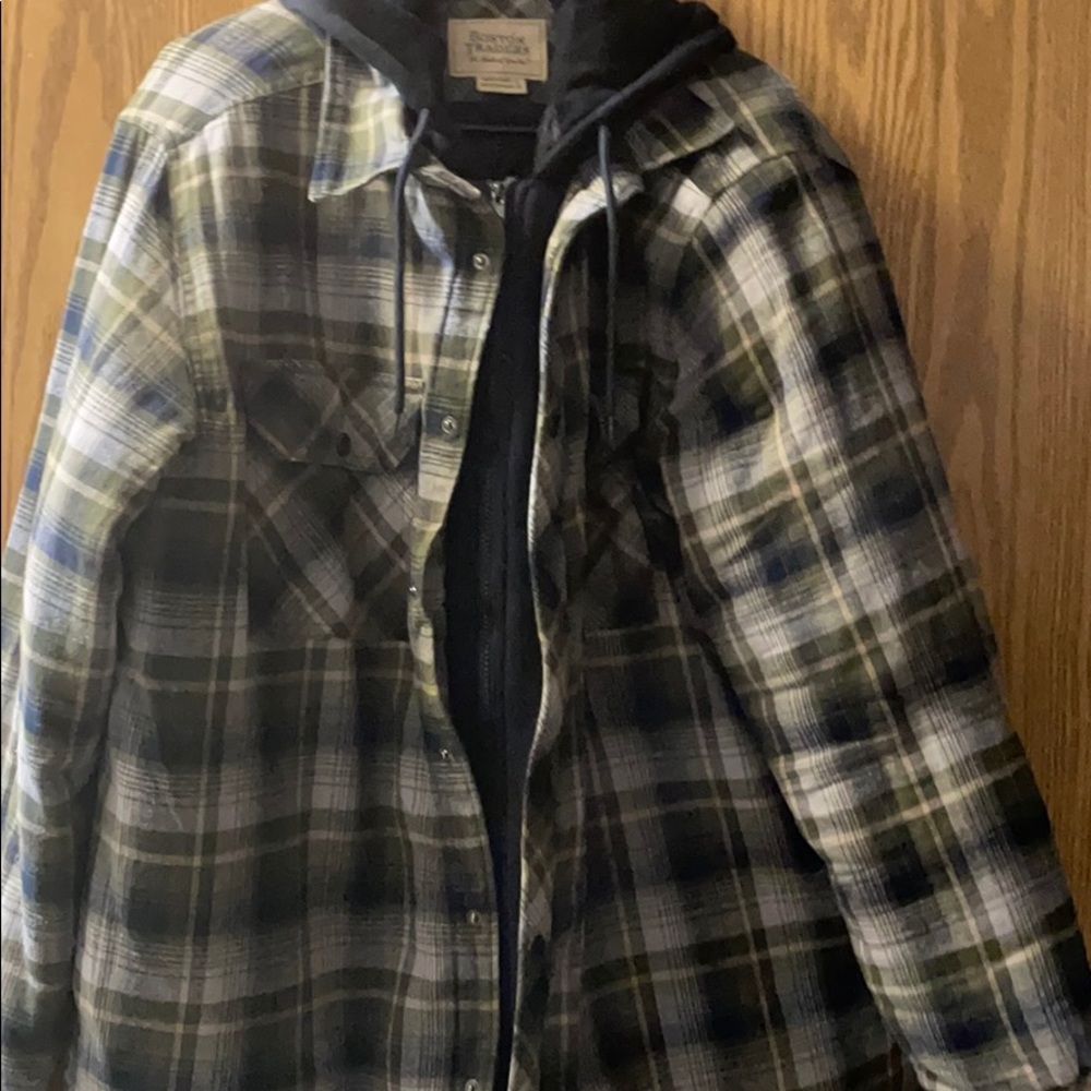 Green Plaid Coat NWOT